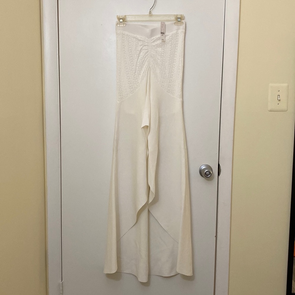 7th Avenue Design Studio NY&C White Strapless Knit High Low Dress Size XS NWT